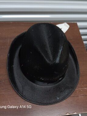 Gangster Fedora Hat Adult Black Felt Halloween Costume Mafia Mobster 1920s NEW